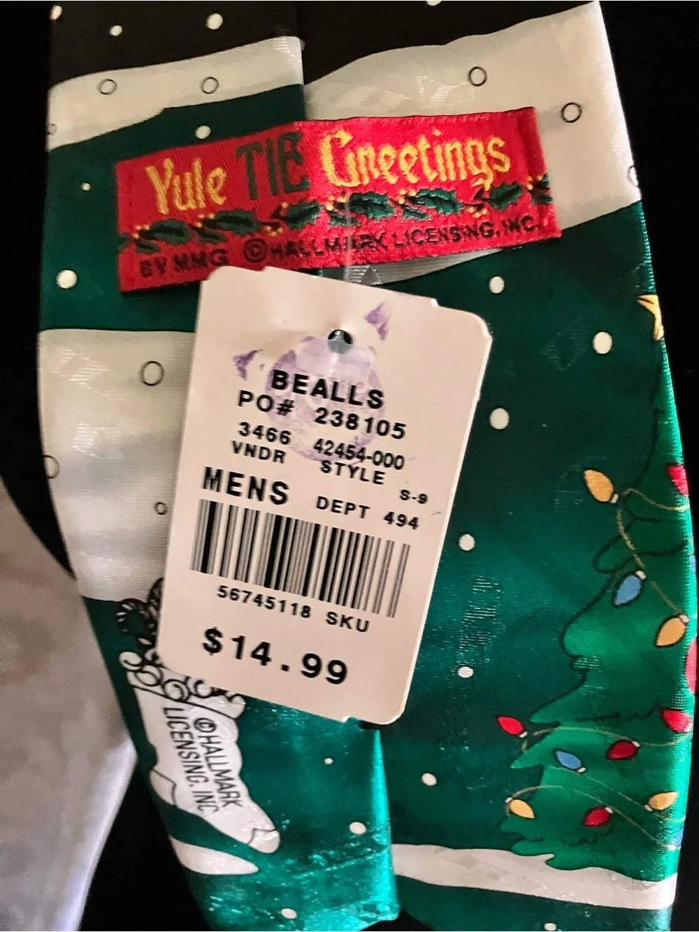 Yule Tie Greetings santa golfing